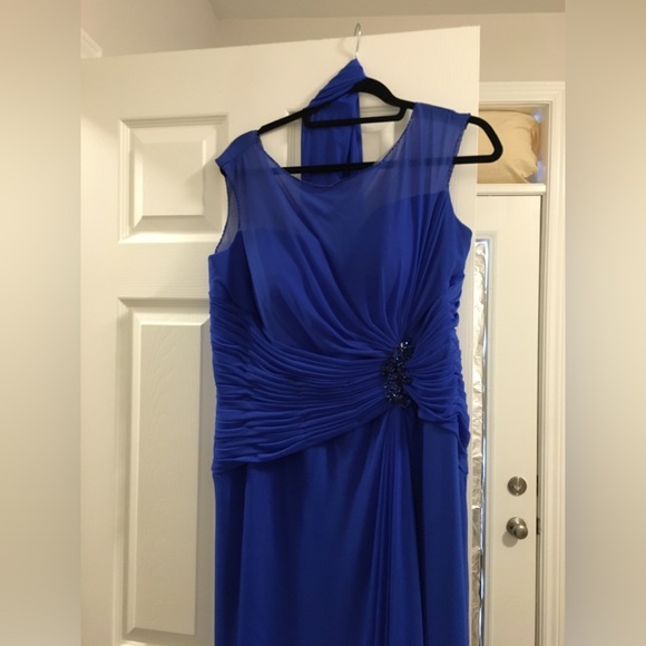 Mother of Groom Royal Blue Beautiful Gown - Picture 2 of 4